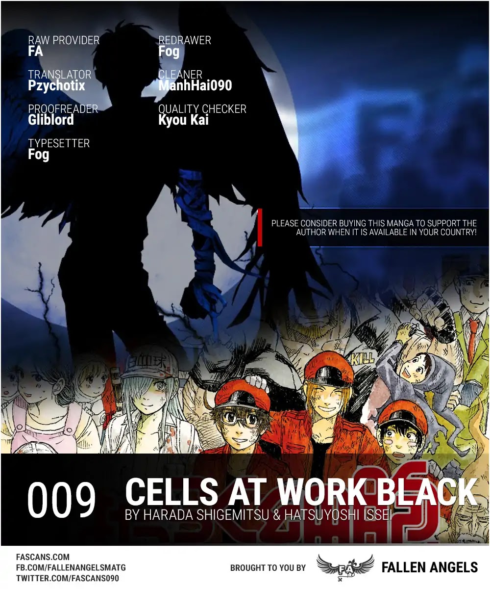 Hataraku Saibou BLACK Chapter 9 page 1 - Chapter 9: Return, Heart, Demise