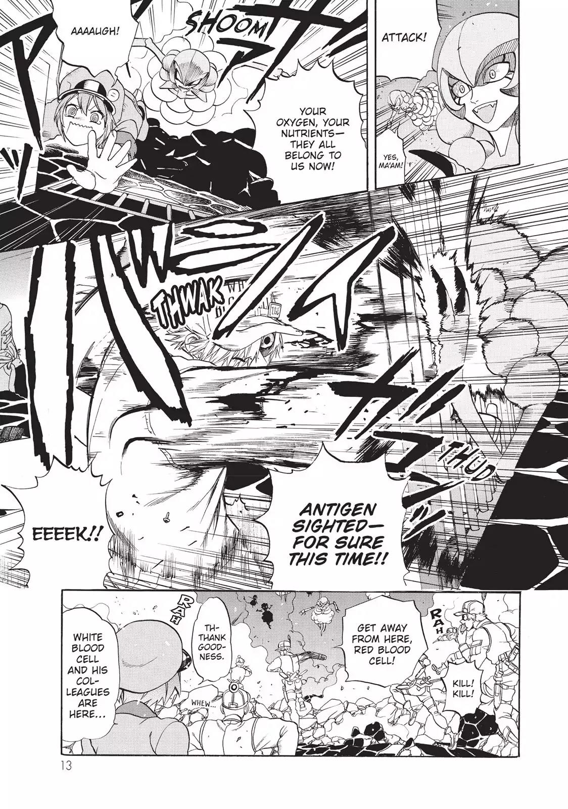 Hataraku Saibou Chapter 15 page 12 - Chapter 15: Staphylococcus Ảureus