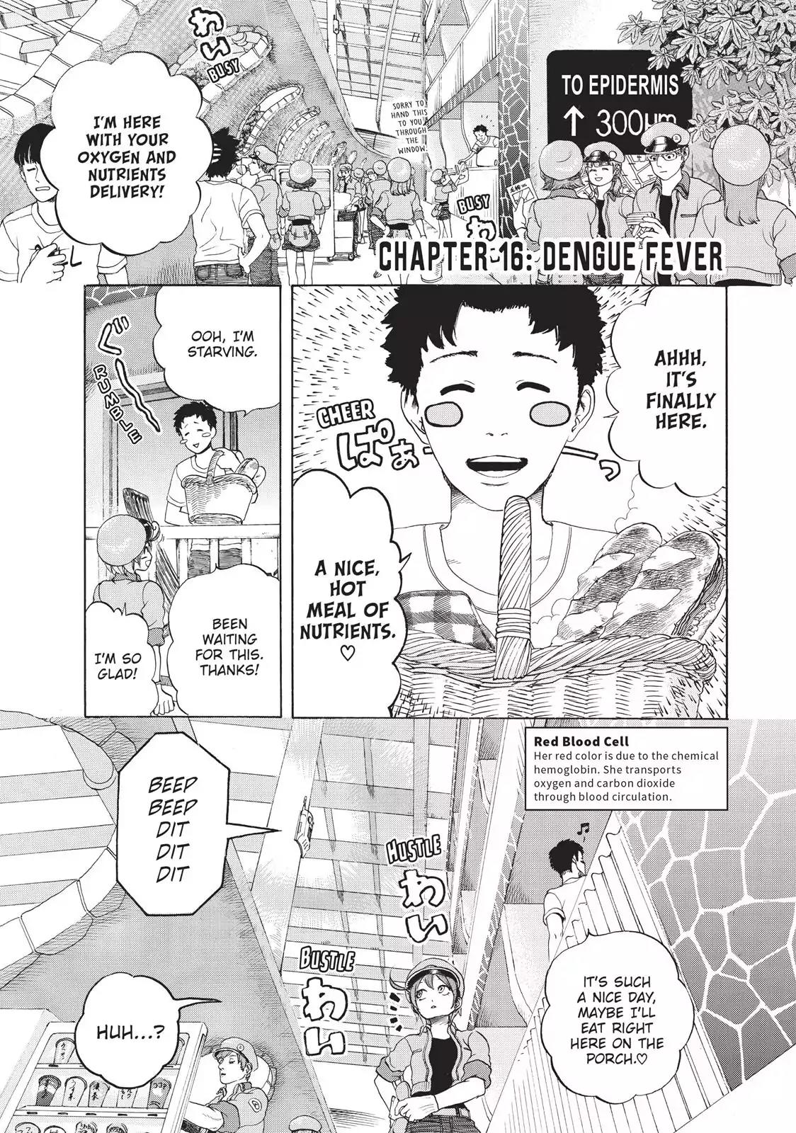Hataraku Saibou Chapter 16 page 1 - Chapter 16: Dengue Fever