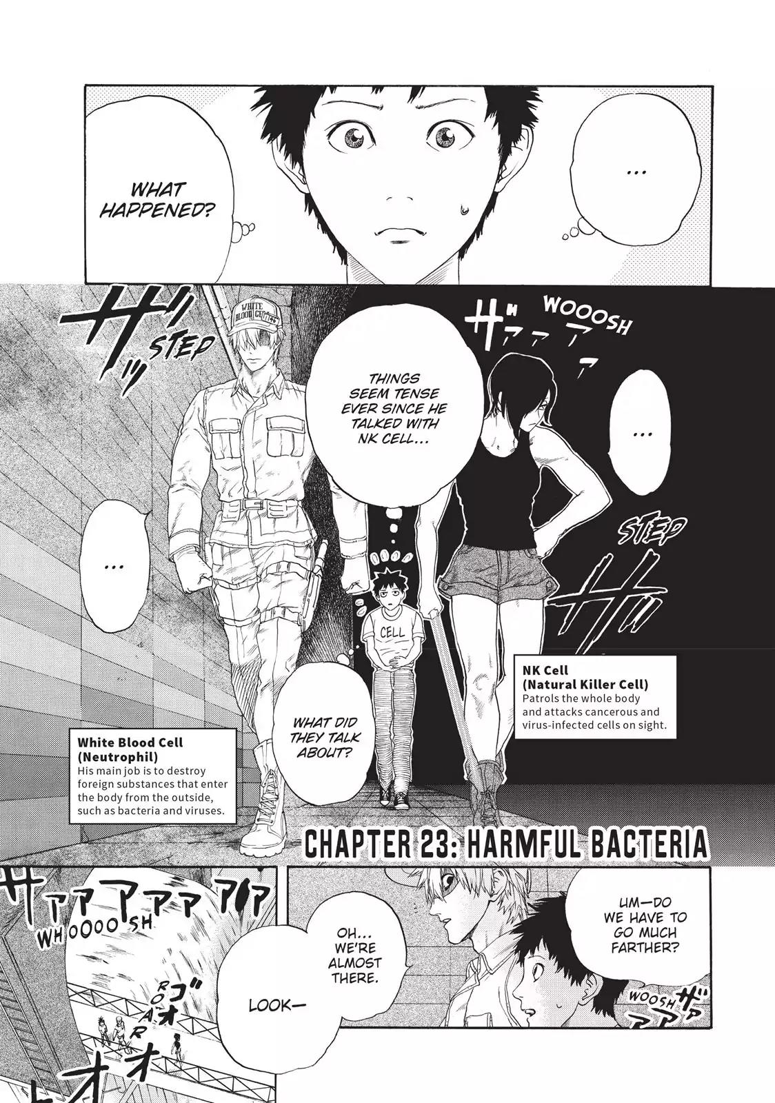 Hataraku Saibou Chapter 23 page 1 - Chapter 23: Harmful Bacteria
