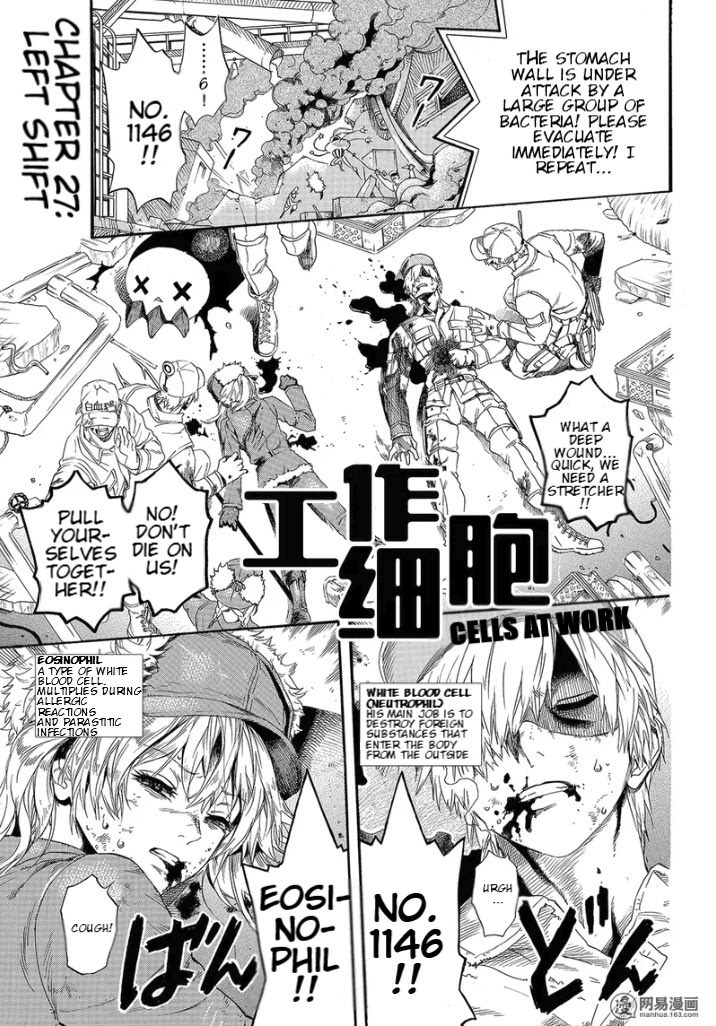 Hataraku Saibou Chapter 27 page 1 - Chapter 27: Left Shift