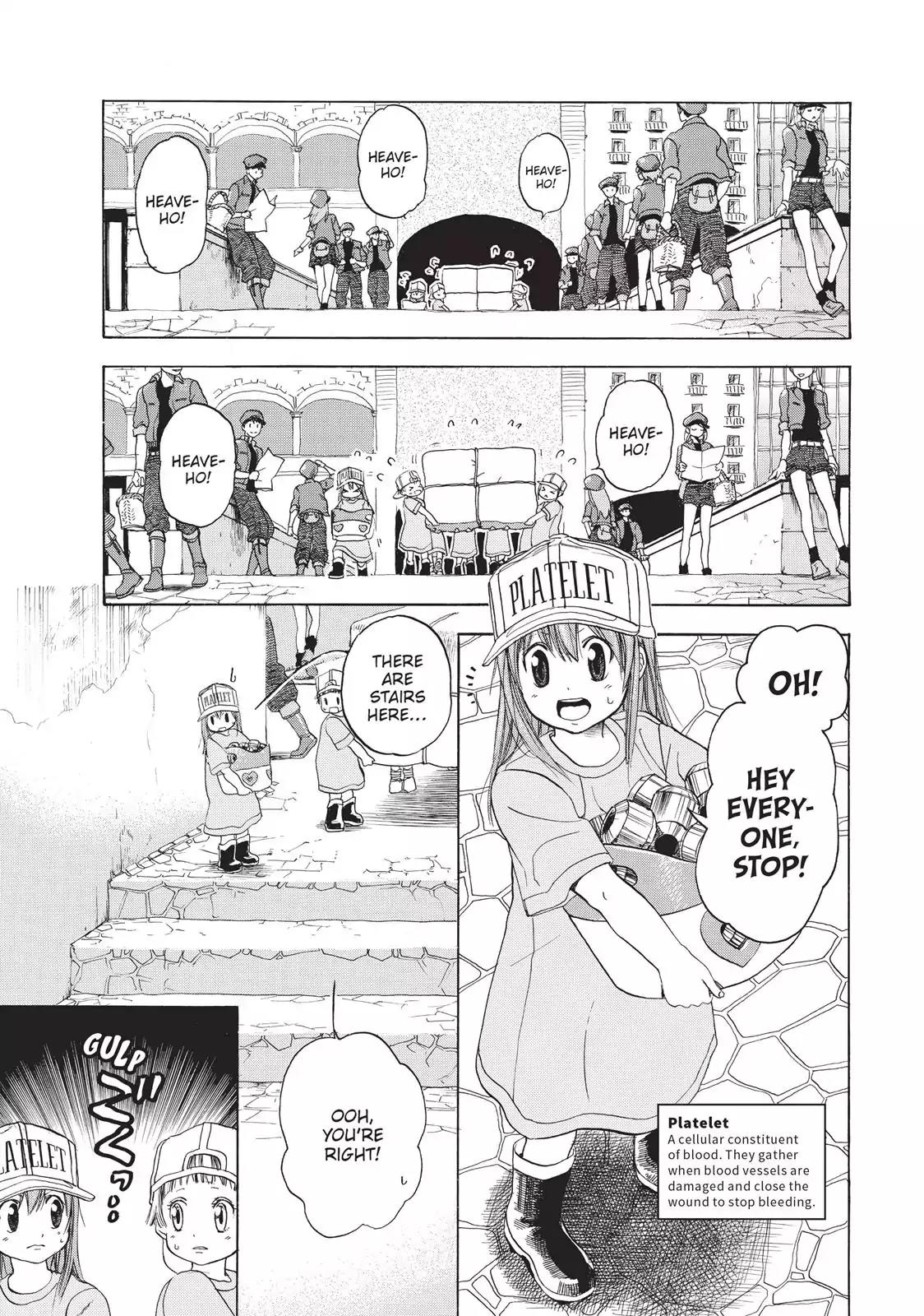 Hataraku Saibou Chapter 4 page 1 - Chapter 4: Scrape Wound