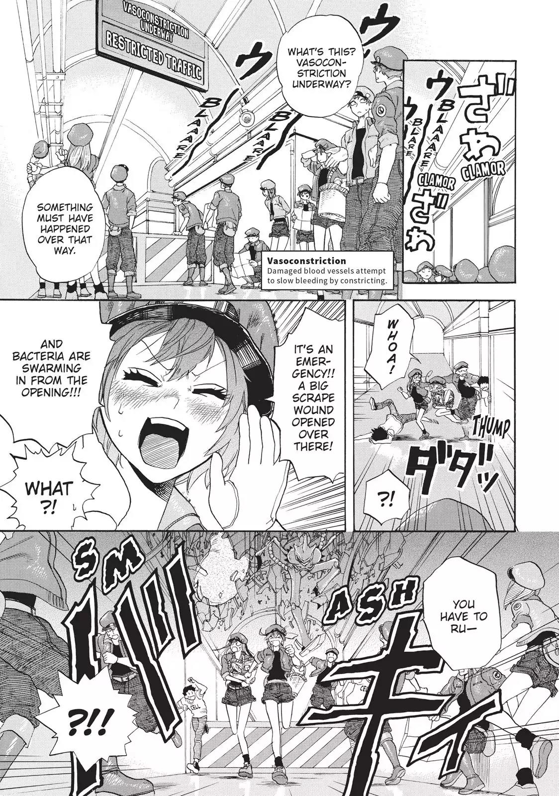 Hataraku Saibou Chapter 4 page 13 - Chapter 4: Scrape Wound