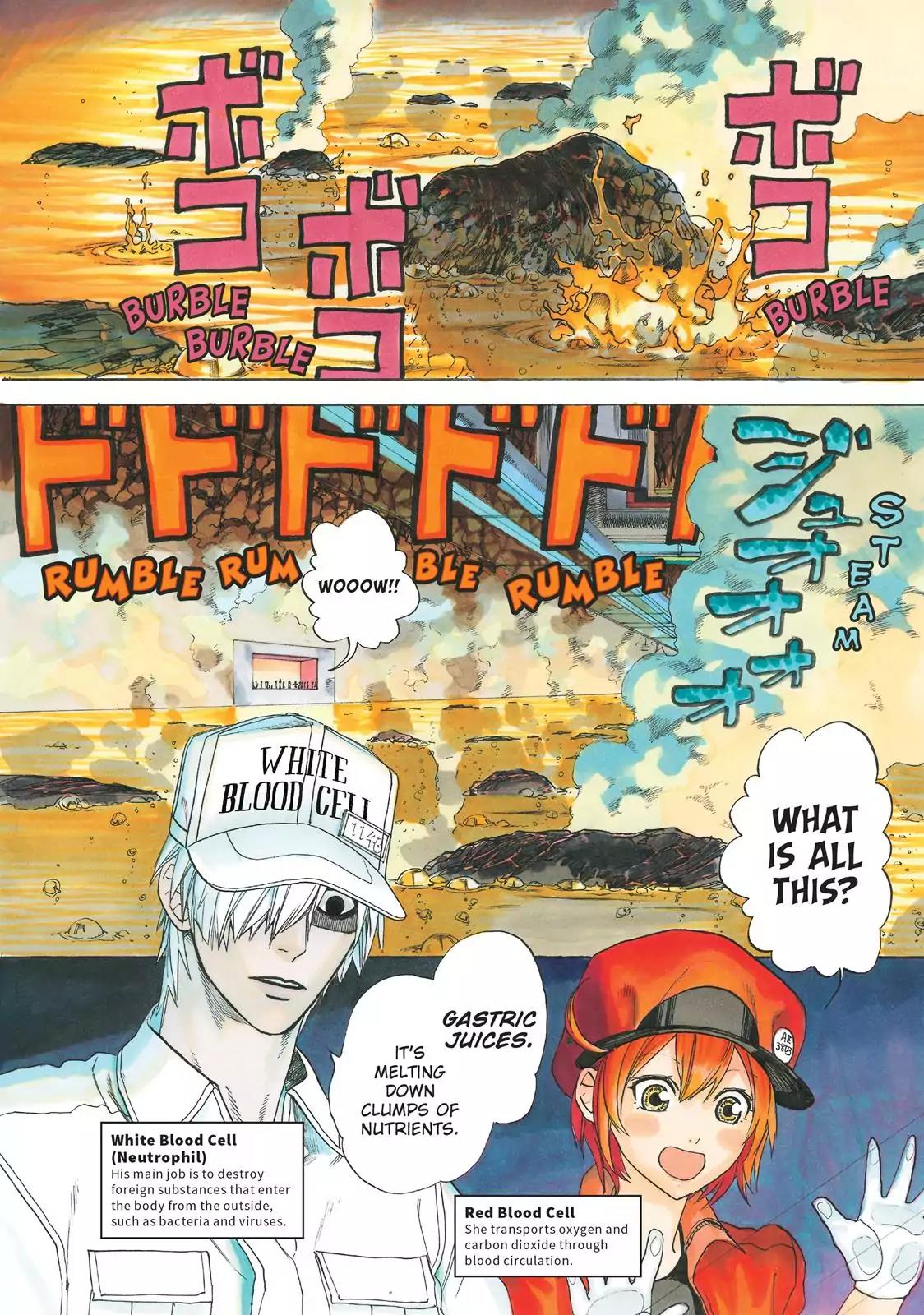 Hataraku Saibou Chapter 5 page 5 - Chapter 5: Food Poisoning