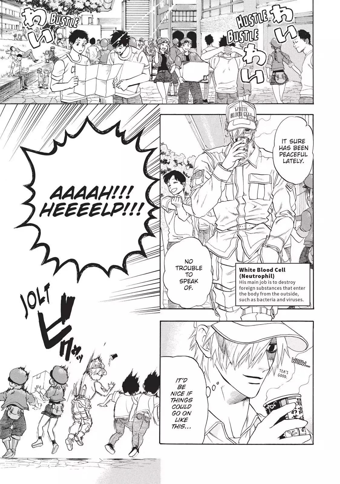 Hataraku Saibou Chapter 8 page 1 - Chapter 8: Cancer Cells (Part I)