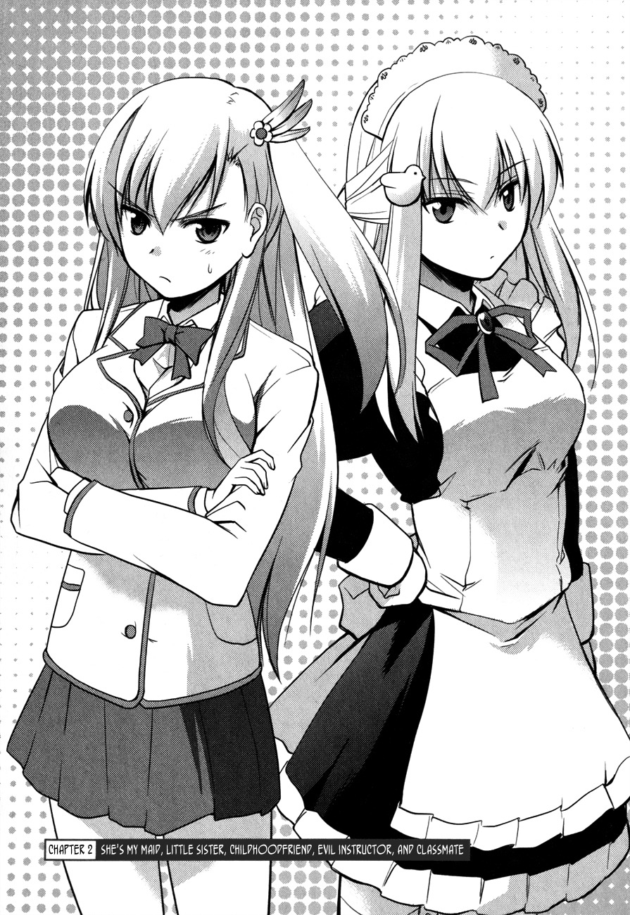 Hatoko-san to Rabukome Chapter 2 page 4 - Chapter 2: She's My Maid, Little Sister, Childhood Friend, Evil Instructor, and Classmate