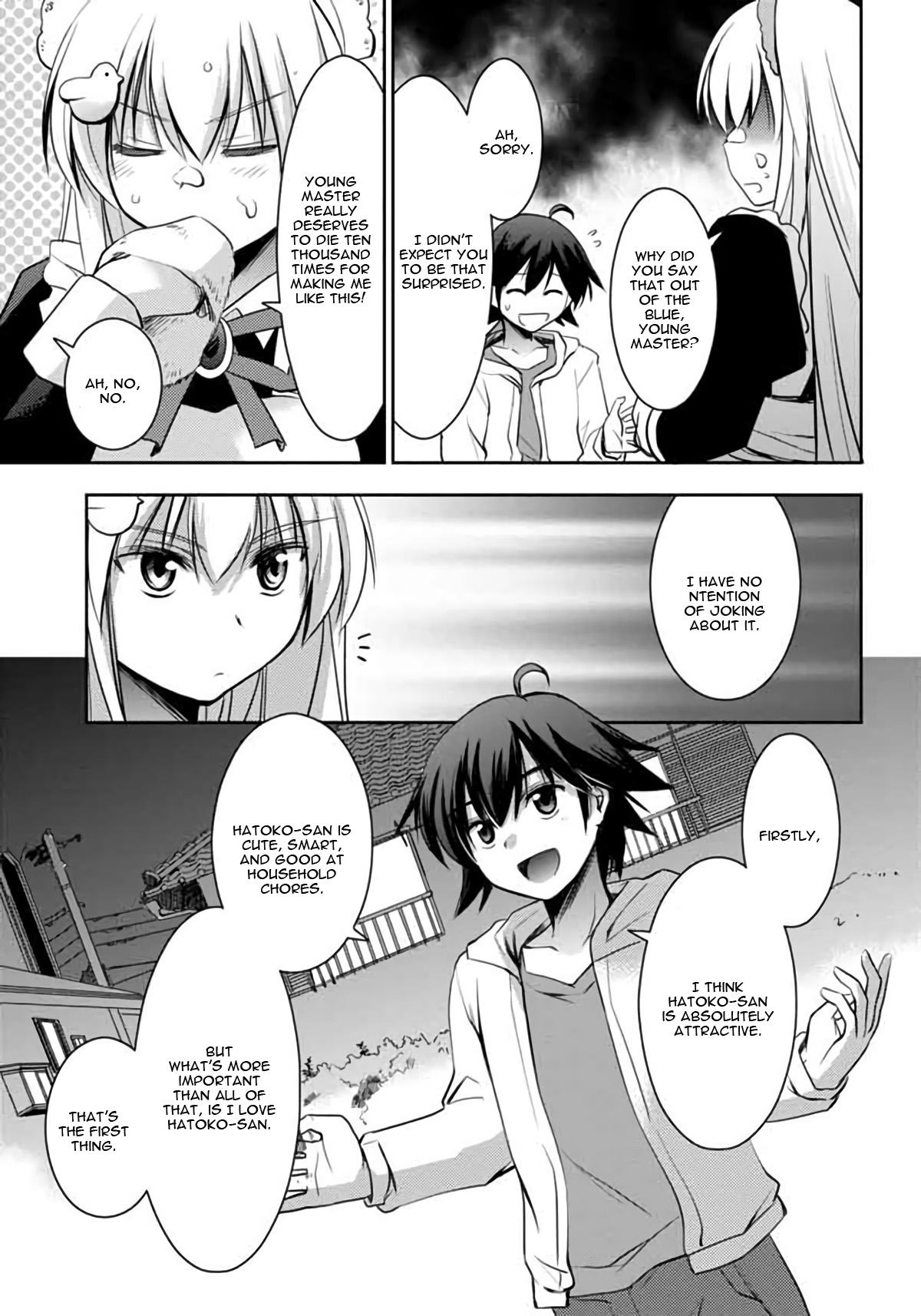 Hatoko-san to Rabukome Chapter 5 page 11 - Chapter 5: She's my Maid, Little Sister, Childhood Friend, Classmate, Student Council President, and XXX [END]