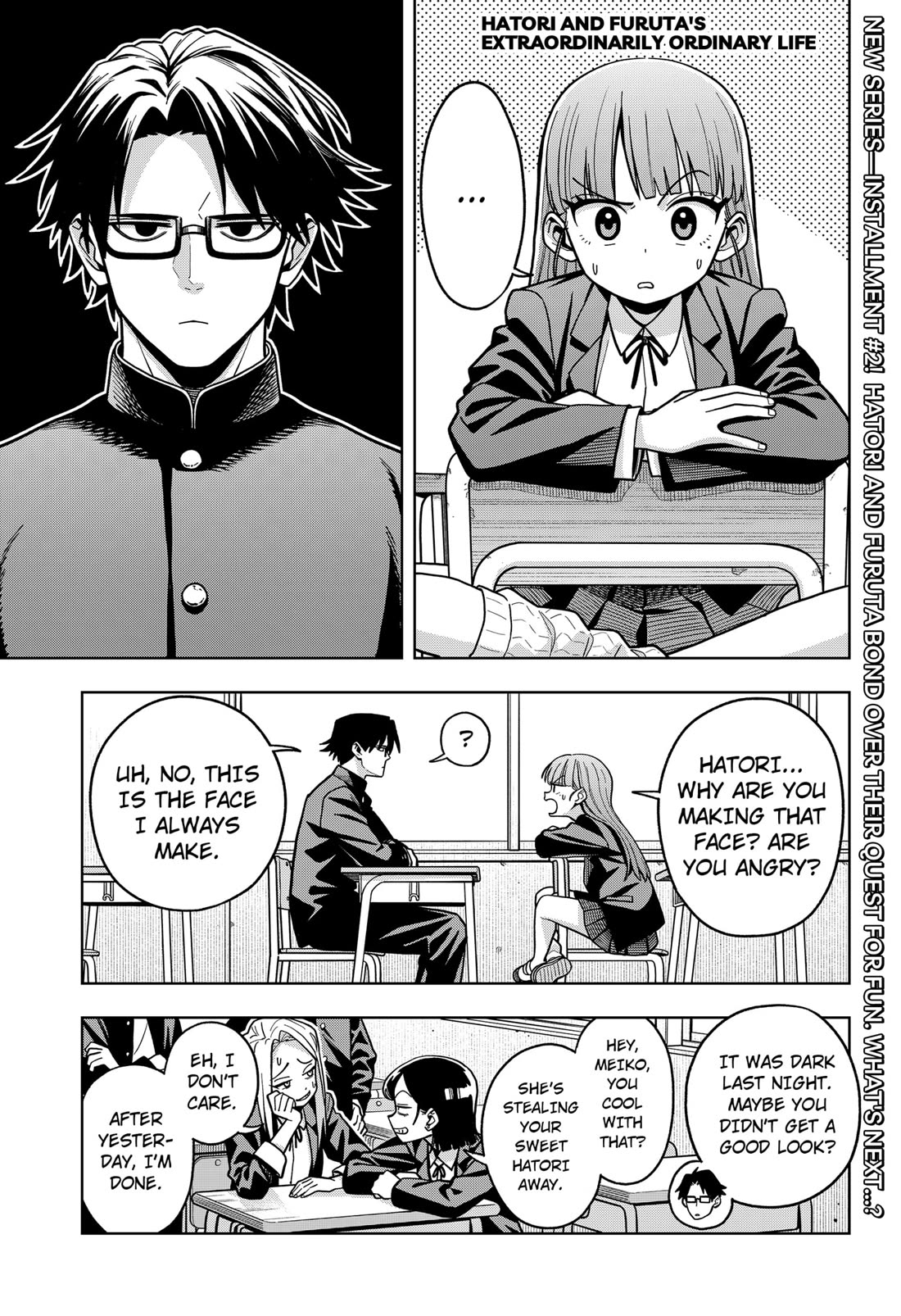 Hatori and Furuta's Extraordinarily Ordinary Life Chapter 2 page 1 - Chapter 2: THE ONE I'VE BEEN WAITING FOR