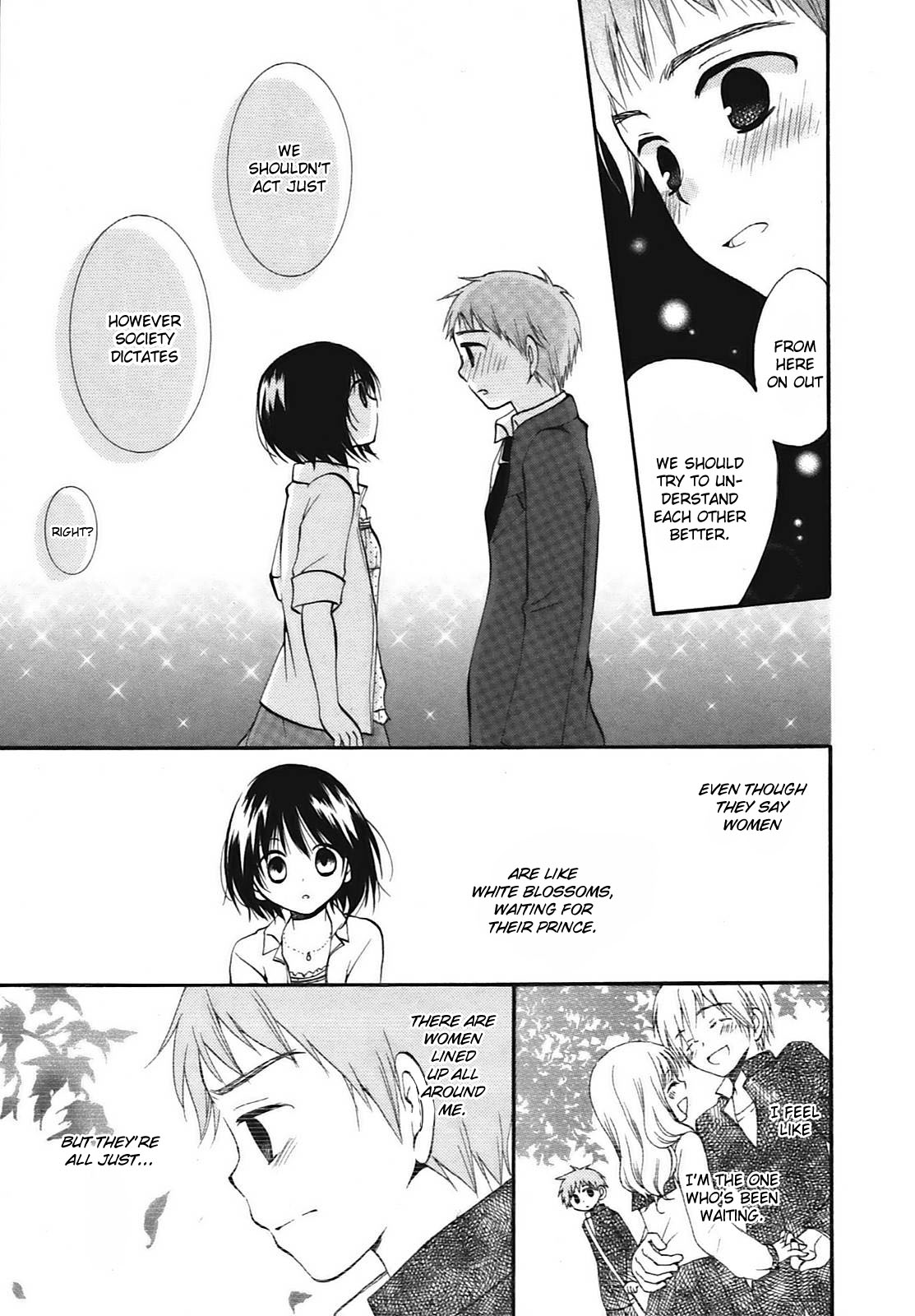 Hatsukiai Chapter 9 page 22 - Chapter 9: Late-Bloomer, the White Flower