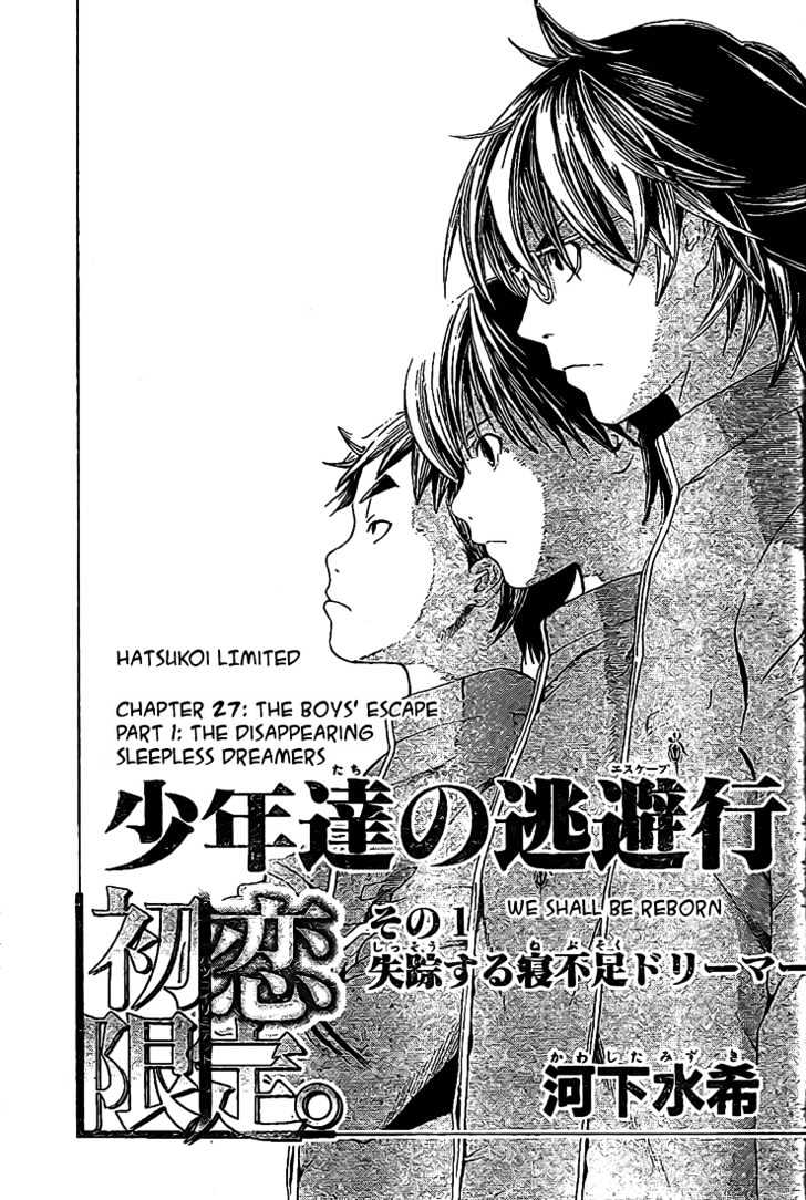 Hatsukoi Limited Chapter 27 page 1 - Chapter 27 : The Boys' Escape Part 1