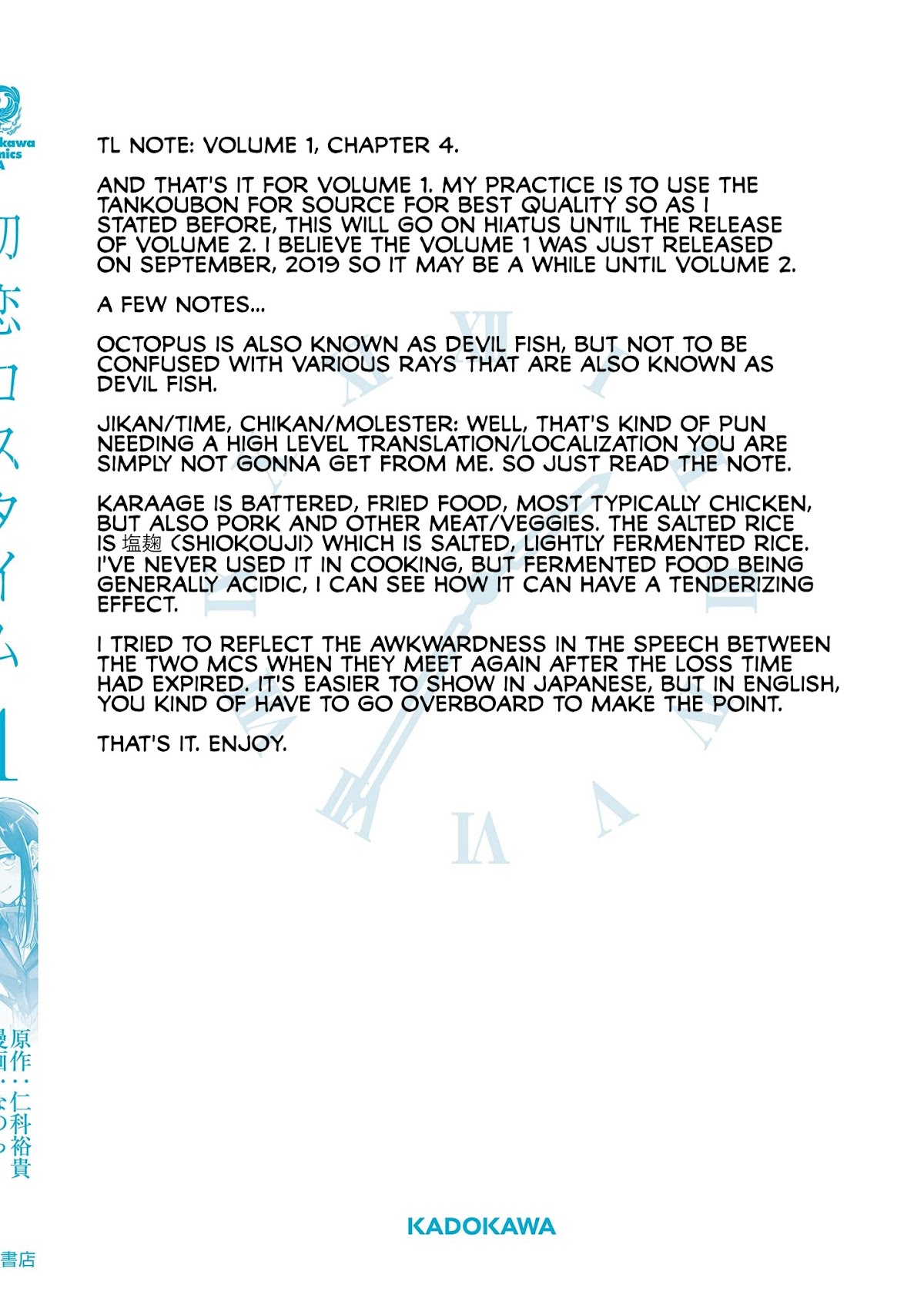Hatsukoi Losstime Chapter 4 page 35 - Chapter 4: Jikandorobou ni Kiwotsukete, pt 3. "Watch Out for the Time Thief, pt. 3"