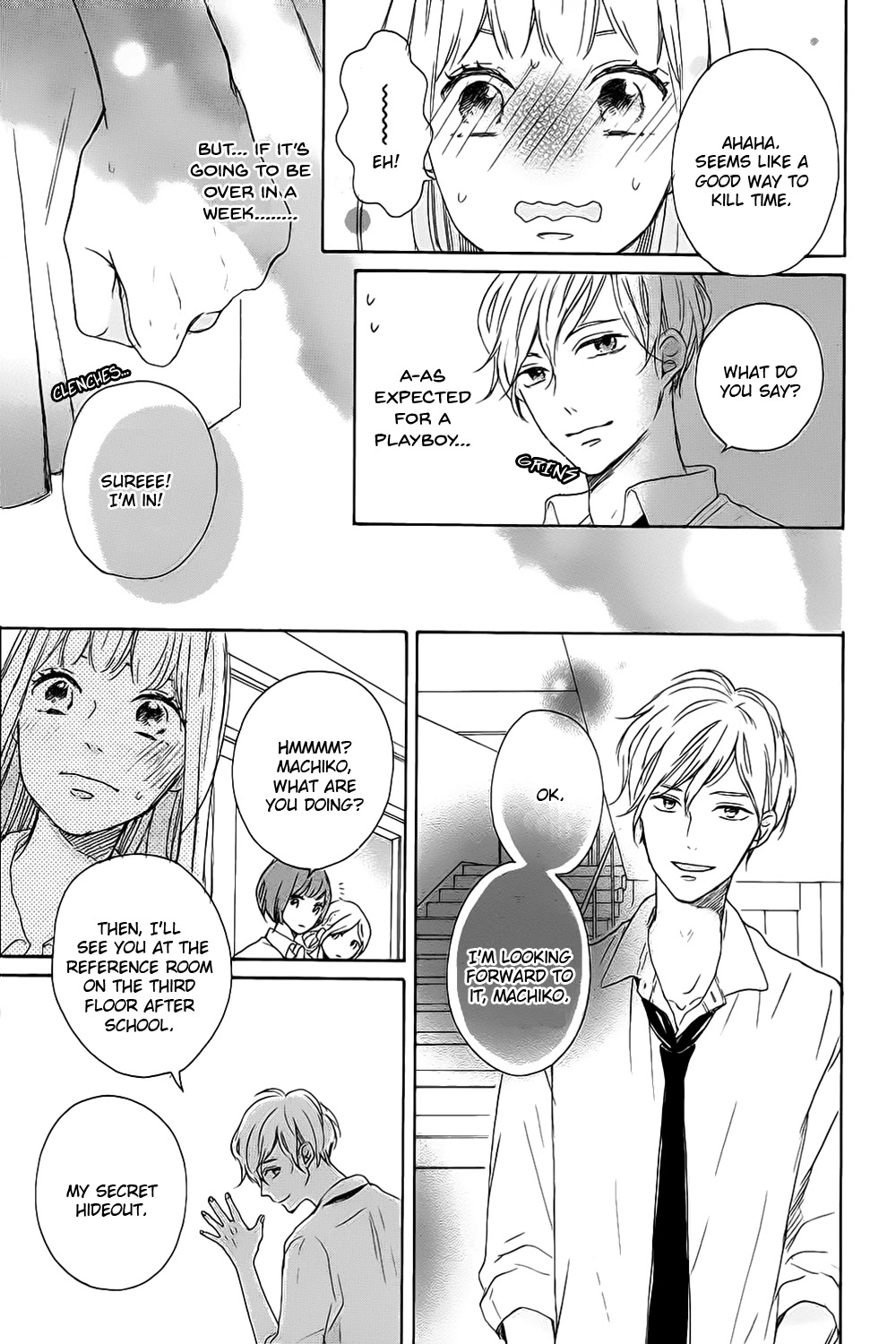 Hatsukoi ni Kiss Chapter 5 page 11 - Chapter 5: Machiko yo Oborekake