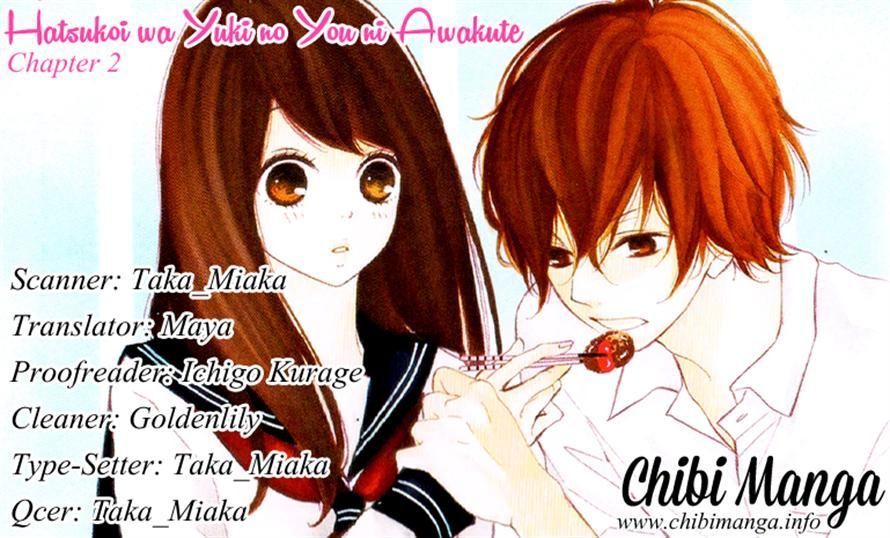 Hatsukoi wa Yuki no You ni Awakute Chapter 2 page 33 - Chapter 2