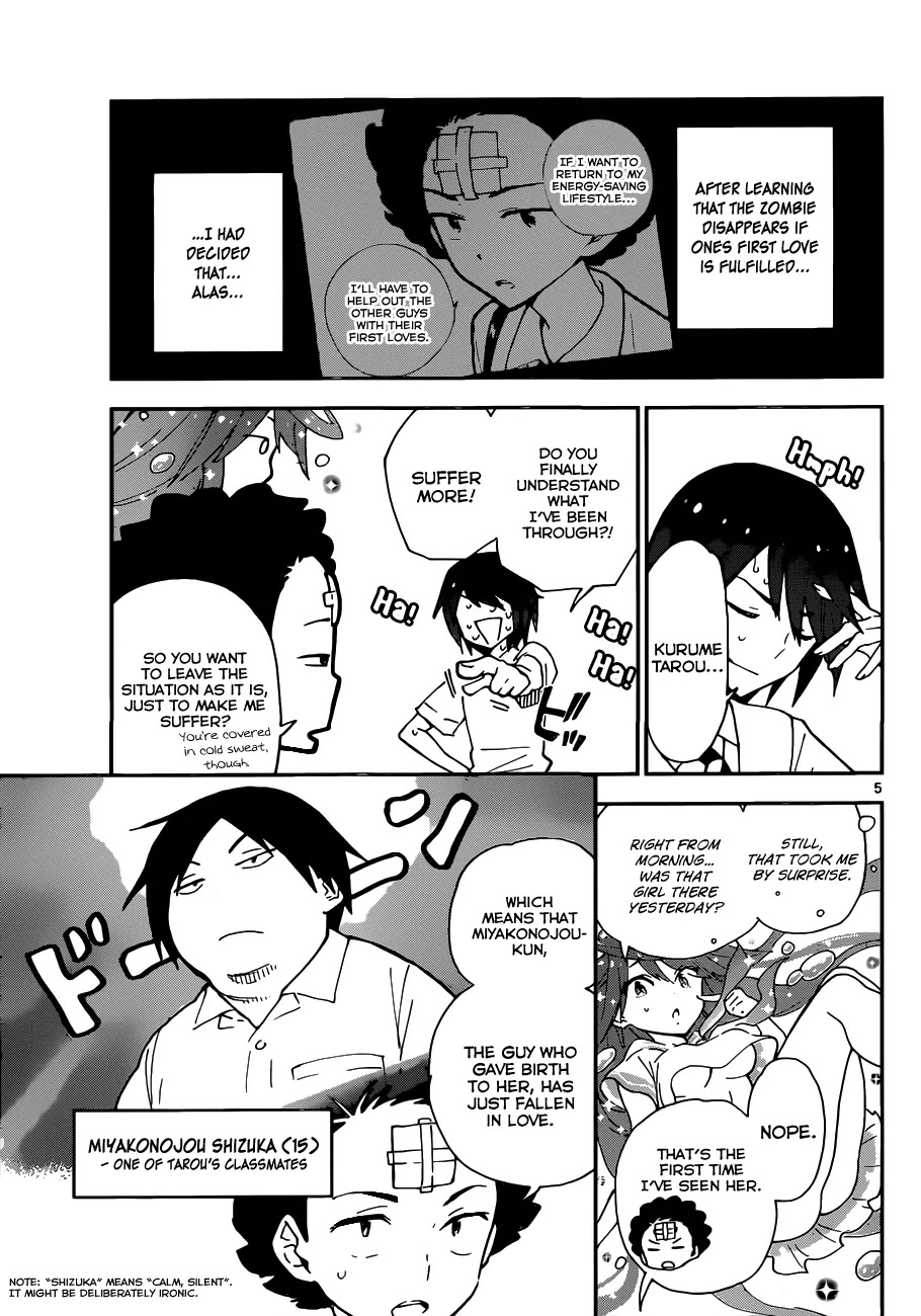 Hatsukoi Zombie Chapter 9 page 6 - Chapter 9: Screaming your love at the end of the world