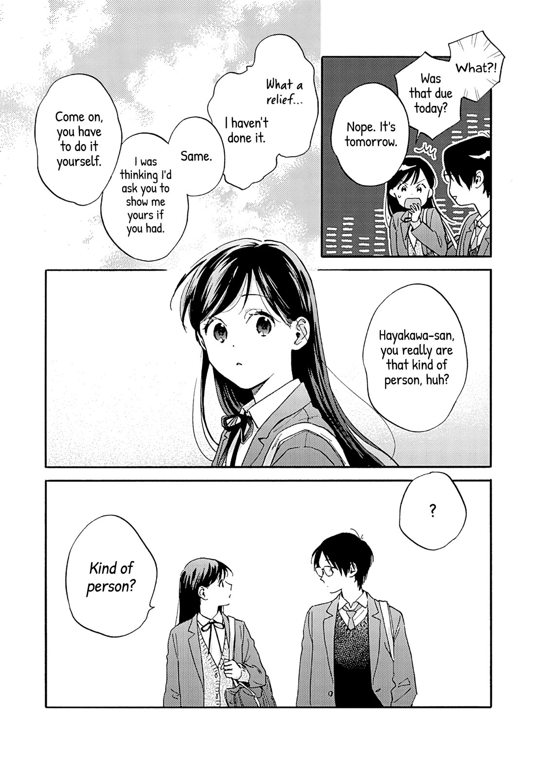 Hayakawa-san and Miura-kun Chapter 13 page 14 - Chapter 13: Ponytail and a Brush