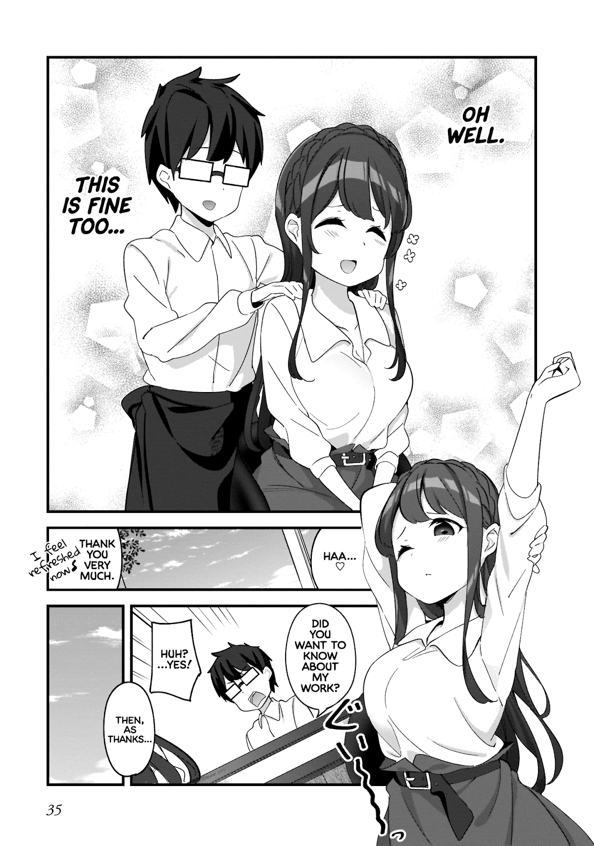 Hayasegawa-kun to Megami na Onee-san Chapter 2 page 15 - Chapter 2: Work Quiz