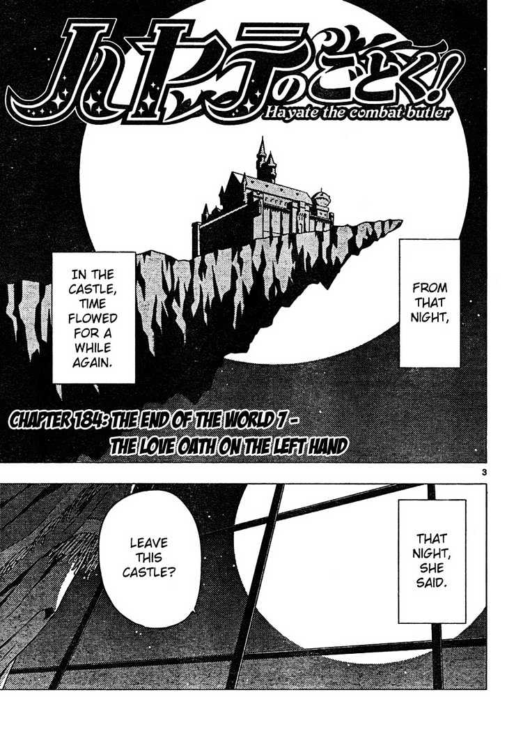 Hayate no Gotoku! Chapter 184 page 3 - Chapter 184 : The End of the World (7): The Love Oath on the Left Hand