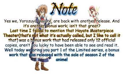 Hayate no Gotoku! Chapter 224.1 page 1 - Chapter 224.1 : Limited 1