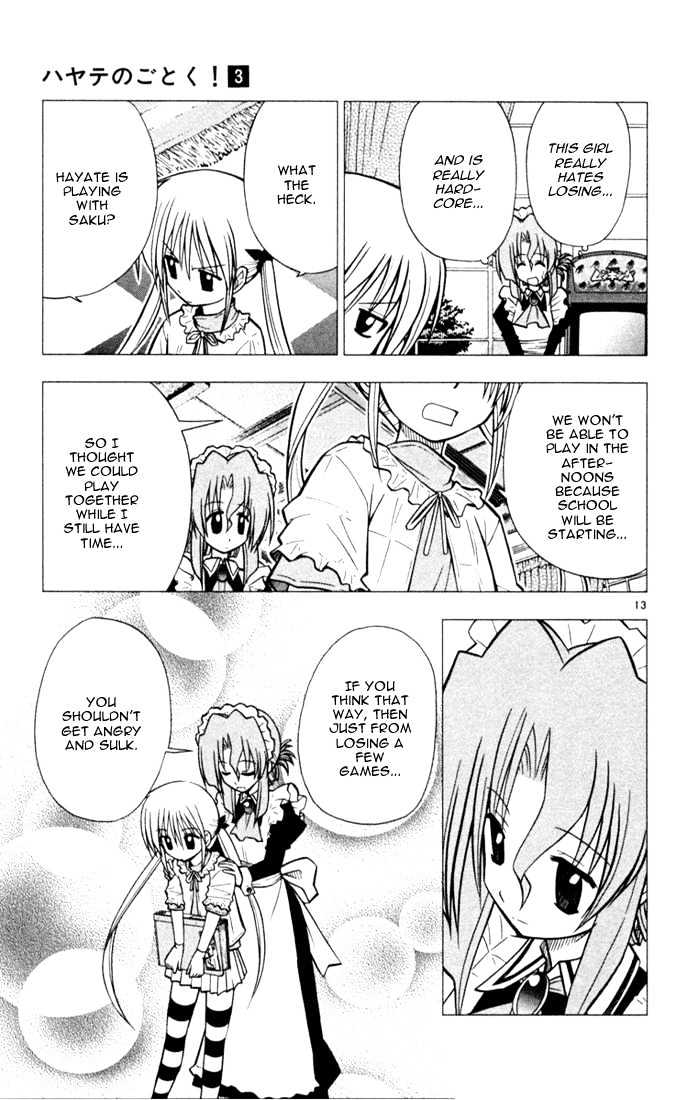 Hayate no Gotoku! Chapter 24 page 13 - Chapter 24 : I was so Frustrated from Losing to the Kids in Town that I Won. But I don't Regret it.