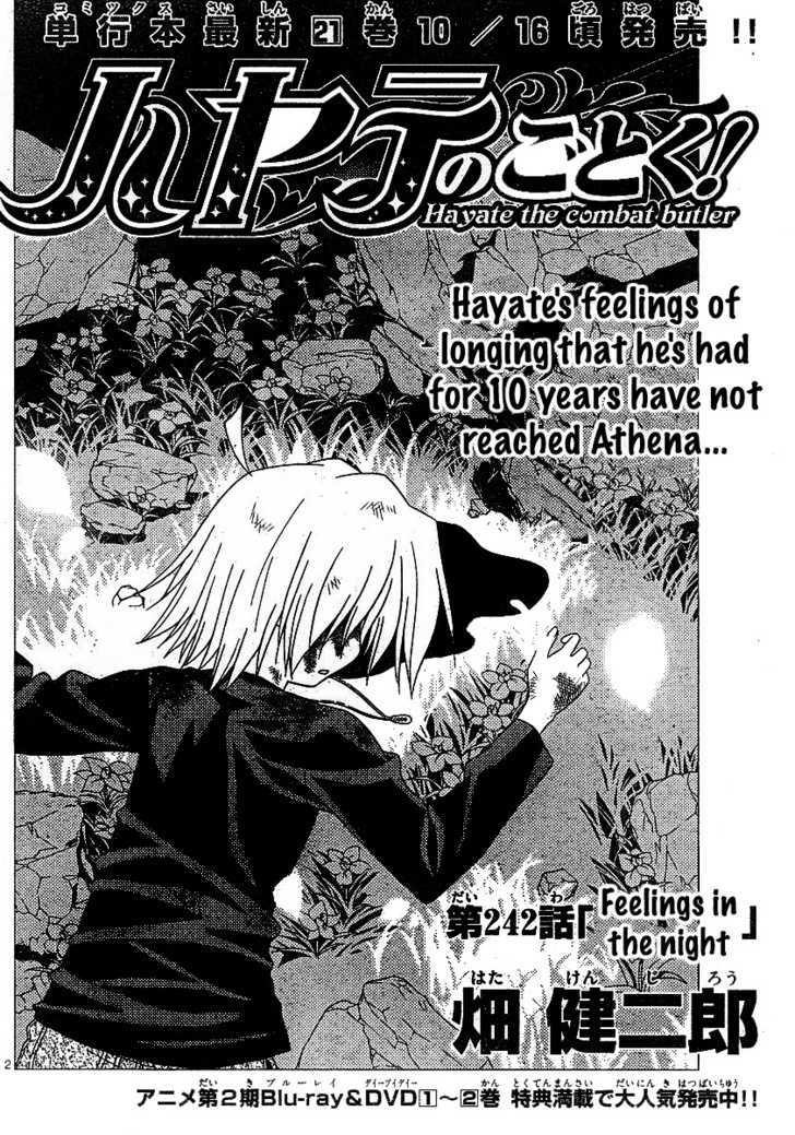 Hayate no Gotoku! Chapter 242 page 2 - Chapter 242 : Feelings in the Night