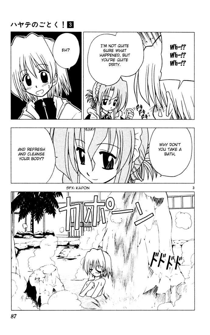 Hayate no Gotoku! Chapter 26 page 3 - Chapter 26 : Who Came Up with the Sound Effect, 'Kapok'? It's Awesome