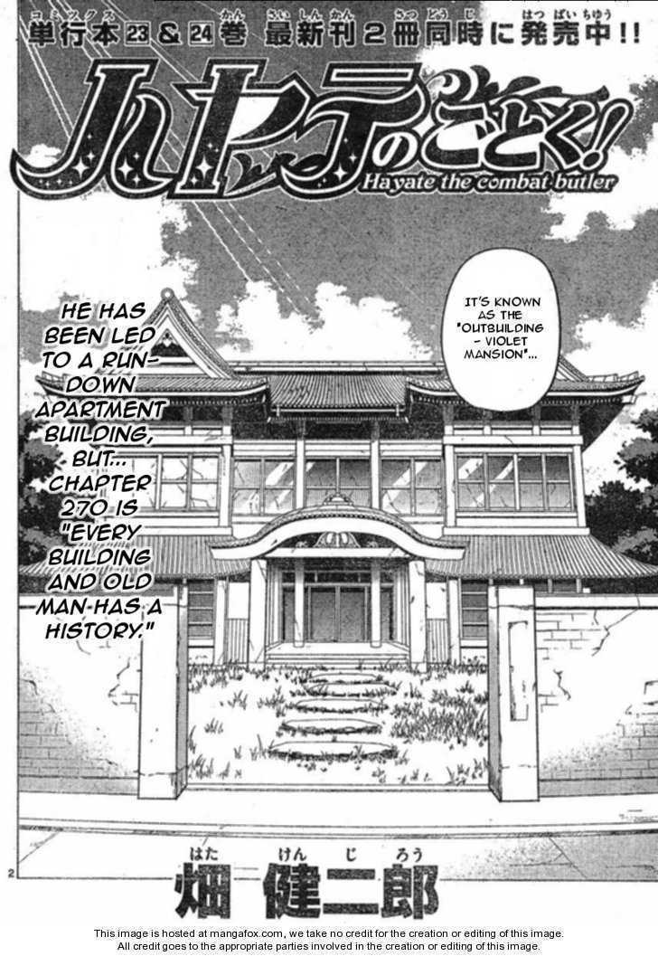 Hayate no Gotoku! Chapter 270 page 2 - Chapter 270 : No Matter What Kind of a Building or Old Man, They Have Their Own...