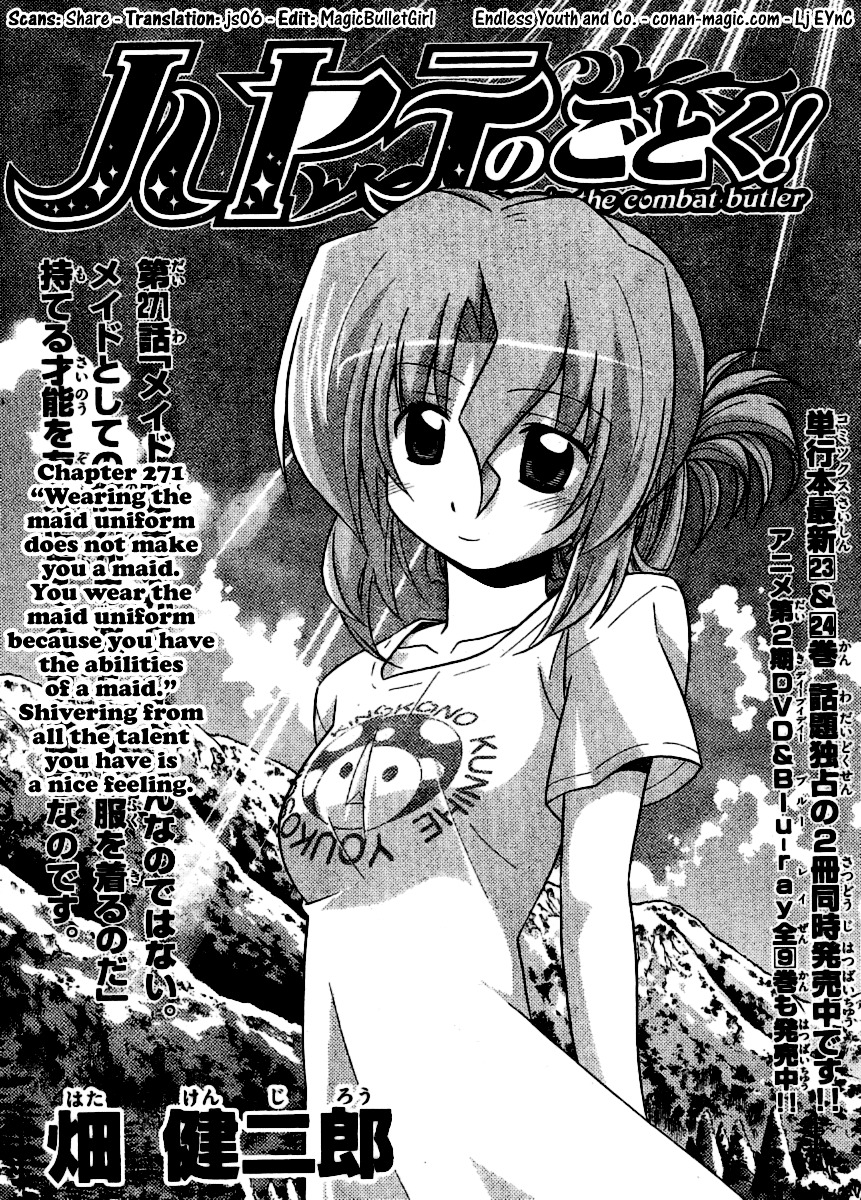 Hayate no Gotoku! Chapter 271 page 1 - Chapter 271 : Wearing The Maid Uniform Does Not Make You A Maid ! You Wear The Mai...