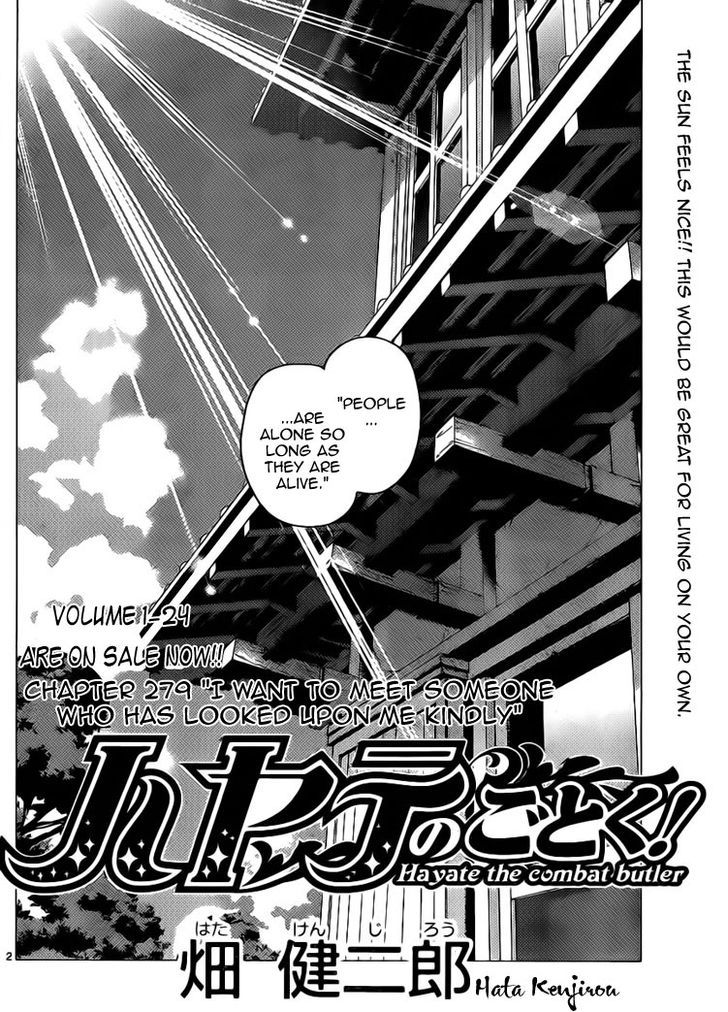 Hayate no Gotoku! Chapter 279 page 2 - Chapter 279 : I Want to Meet Someone Who Has Looked upon Me Kindly