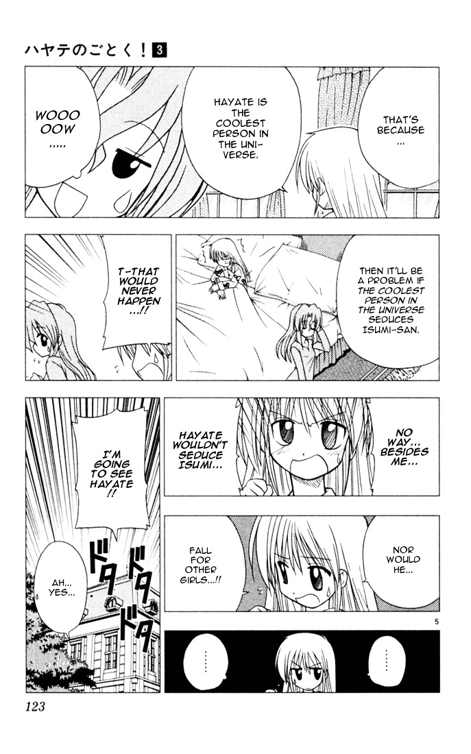 Hayate no Gotoku! Chapter 28 page 5 - Chapter 28 : I wanted to see Someone challenge the Super Shuffle