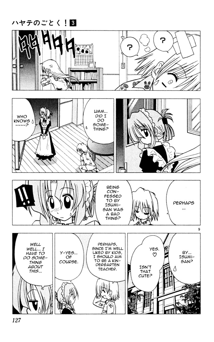 Hayate no Gotoku! Chapter 28 page 9 - Chapter 28 : I wanted to see Someone challenge the Super Shuffle