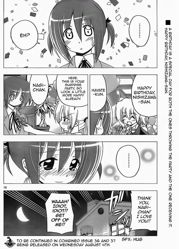 Hayate no Gotoku! Chapter 282 page 16 - Chapter 282 : Happy Birthday to Me