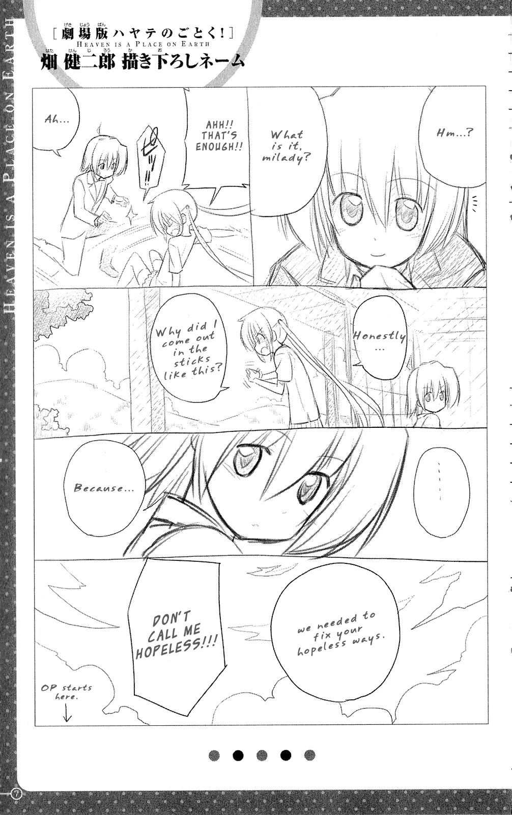 Hayate no Gotoku! Chapter 320.5 page 10 - Chapter Movie Prologue: Special : Heaven is a Place on Earth