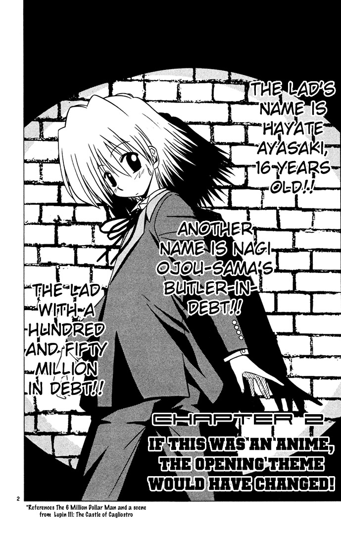 Hayate no Gotoku! Chapter 33 page 2 - Chapter 33 : If this was an anime, the opening theme would have changed!