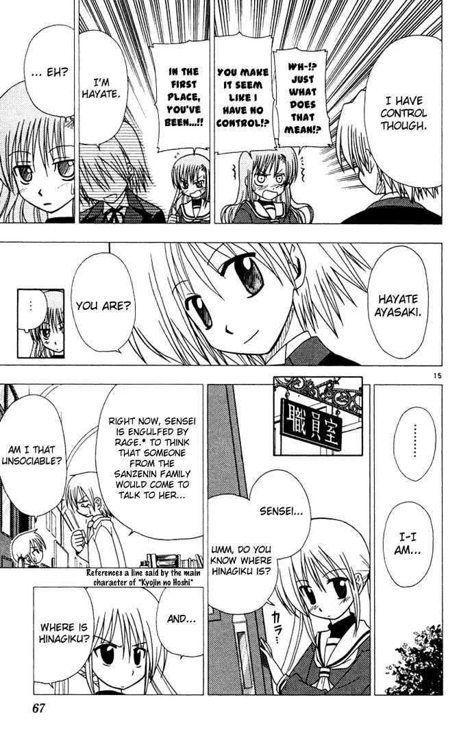 Hayate no Gotoku! Chapter 35 page 15 - Chapter 35 : It's Not Like Idiots, Smoke and Cats Like to Ascend to High Places