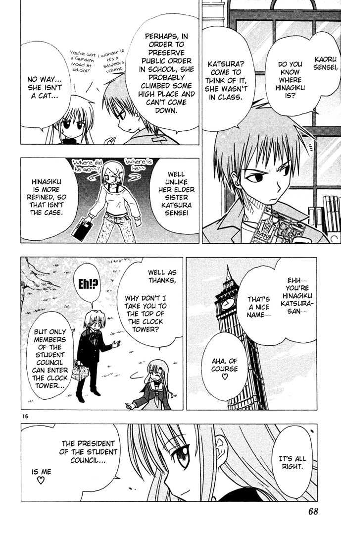 Hayate no Gotoku! Chapter 35 page 16 - Chapter 35 : It's Not Like Idiots, Smoke and Cats Like to Ascend to High Places