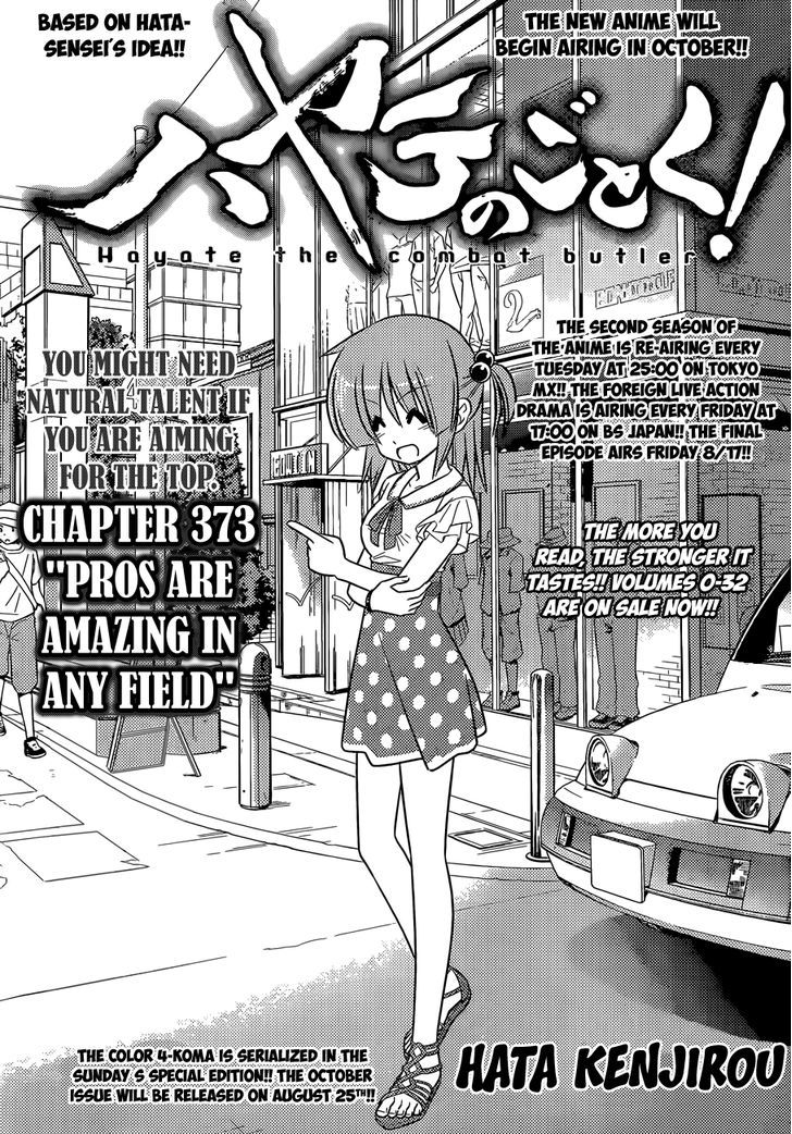 Hayate no Gotoku! Chapter 373 page 2 - Chapter 373 : Pros Are Amazing in Any Field