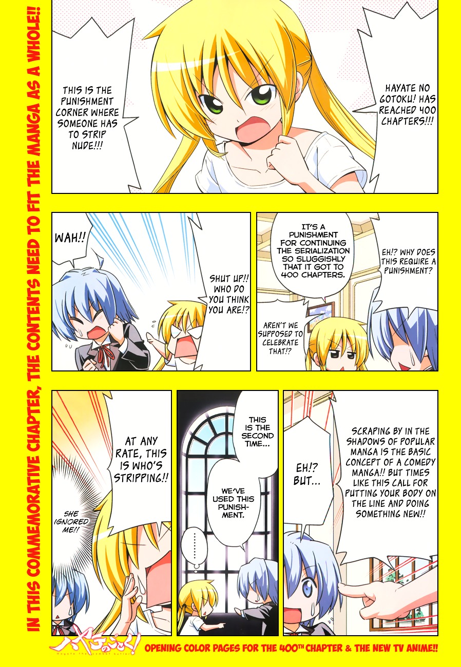 Hayate no Gotoku! Chapter 400 page 3 - Chapter 400 : Kyoto and Ise - Conclusion (Night 3): This is supposed to be Night 3...