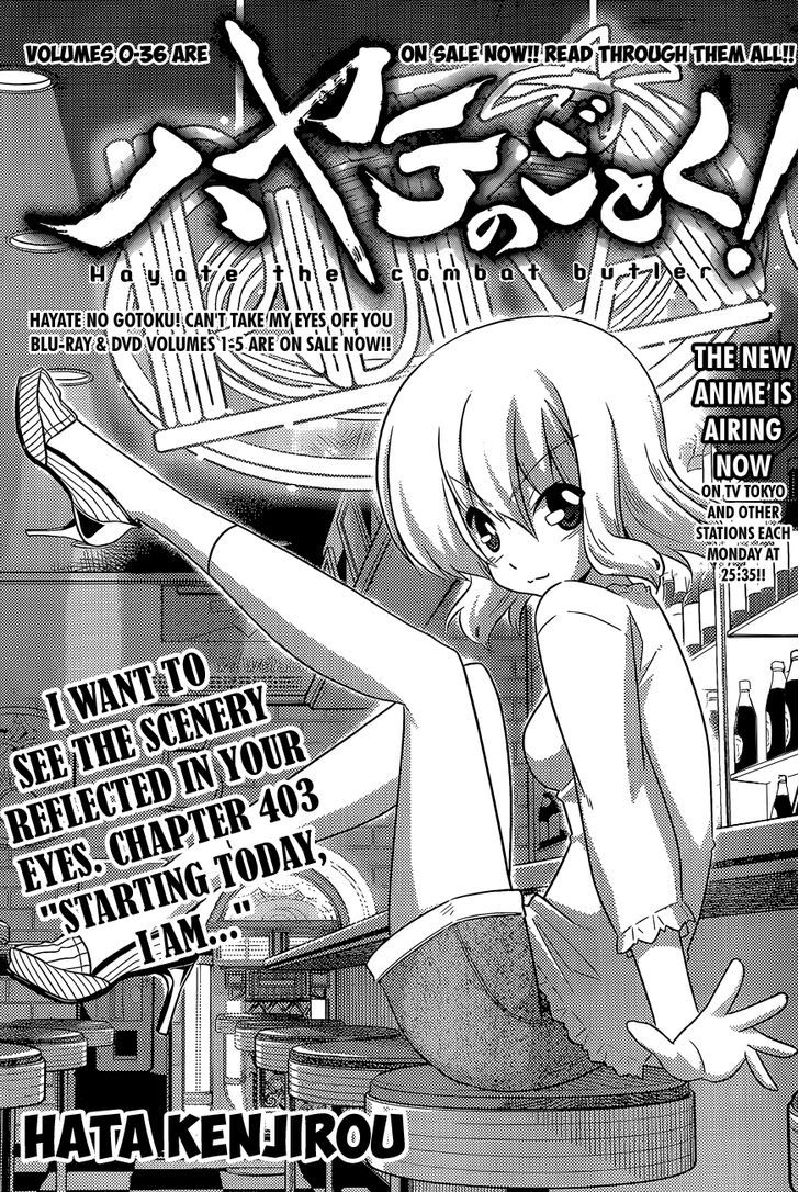 Hayate no Gotoku! Chapter 403 page 2 - Chapter 403 : Starting Today, I am...