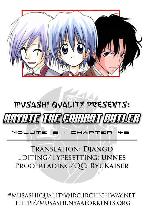 Hayate no Gotoku! Chapter 42 page 1 - Chapter 42 : Maybe I'll lose, but it's just like Kendo