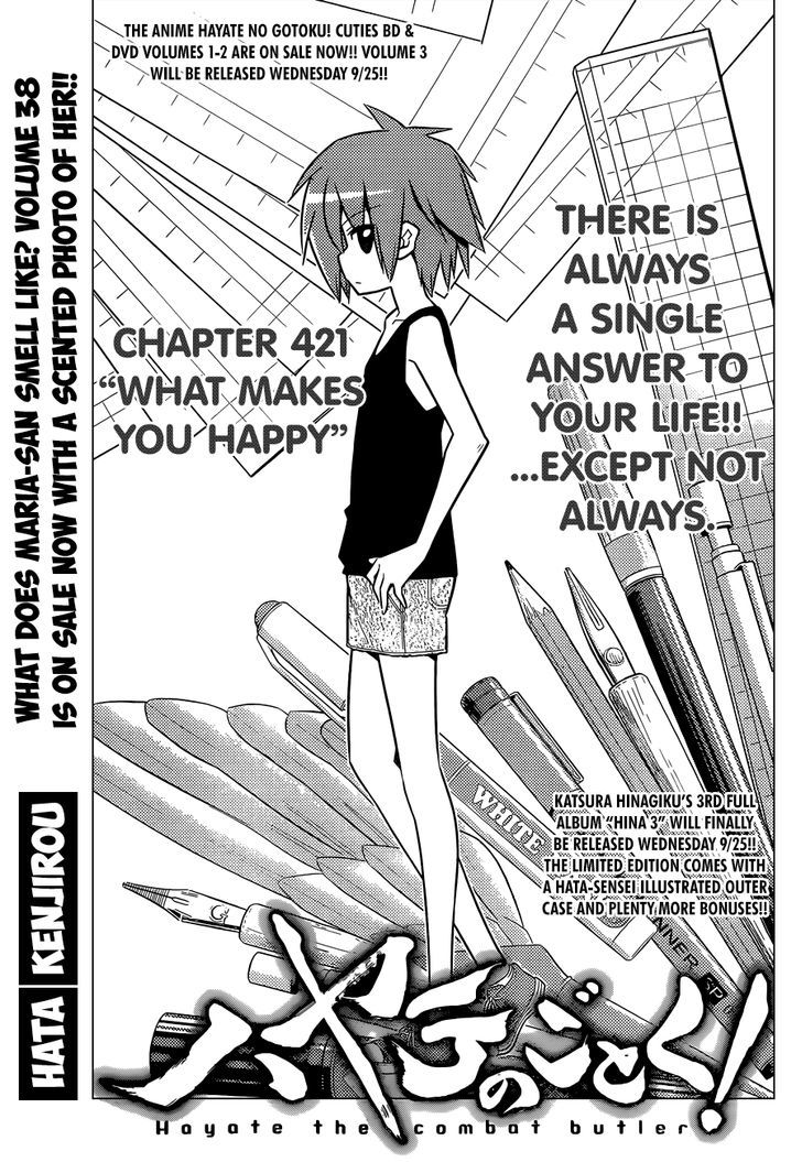 Hayate no Gotoku! Chapter 421 page 2 - Chapter 421 : What Makes You Happy