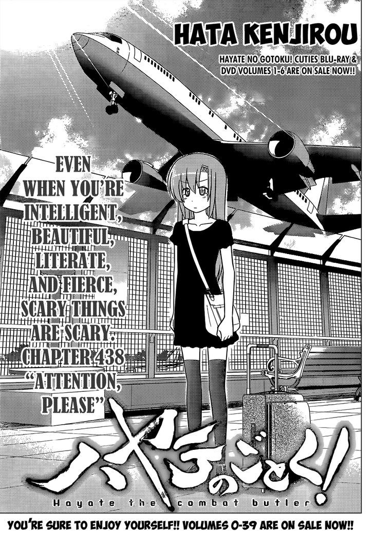 Hayate no Gotoku! Chapter 438 page 2 - Chapter 438 : Attention, Please