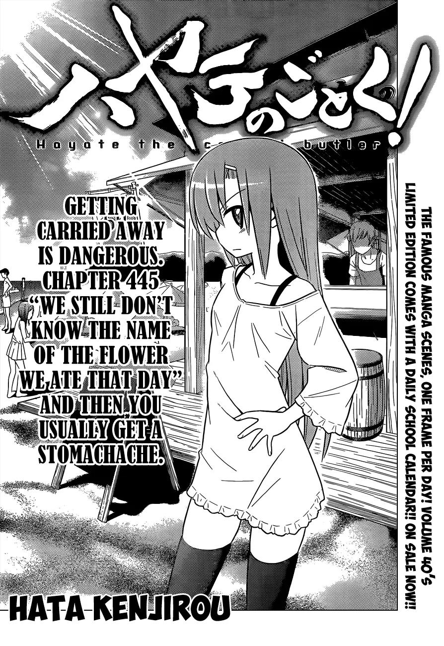 Hayate no Gotoku! Chapter 445 page 3 - Chapter 445 : "We Still Don't Know The Name of the Flower We Ate That Day" and Then You Usually Get A Stomachache.