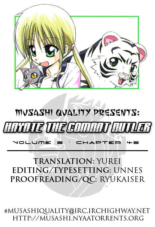 Hayate no Gotoku! Chapter 45 page 1 - Chapter 45 : Elohim Essaim Frugativi Et Appelavi! Now Recite this Incantation!