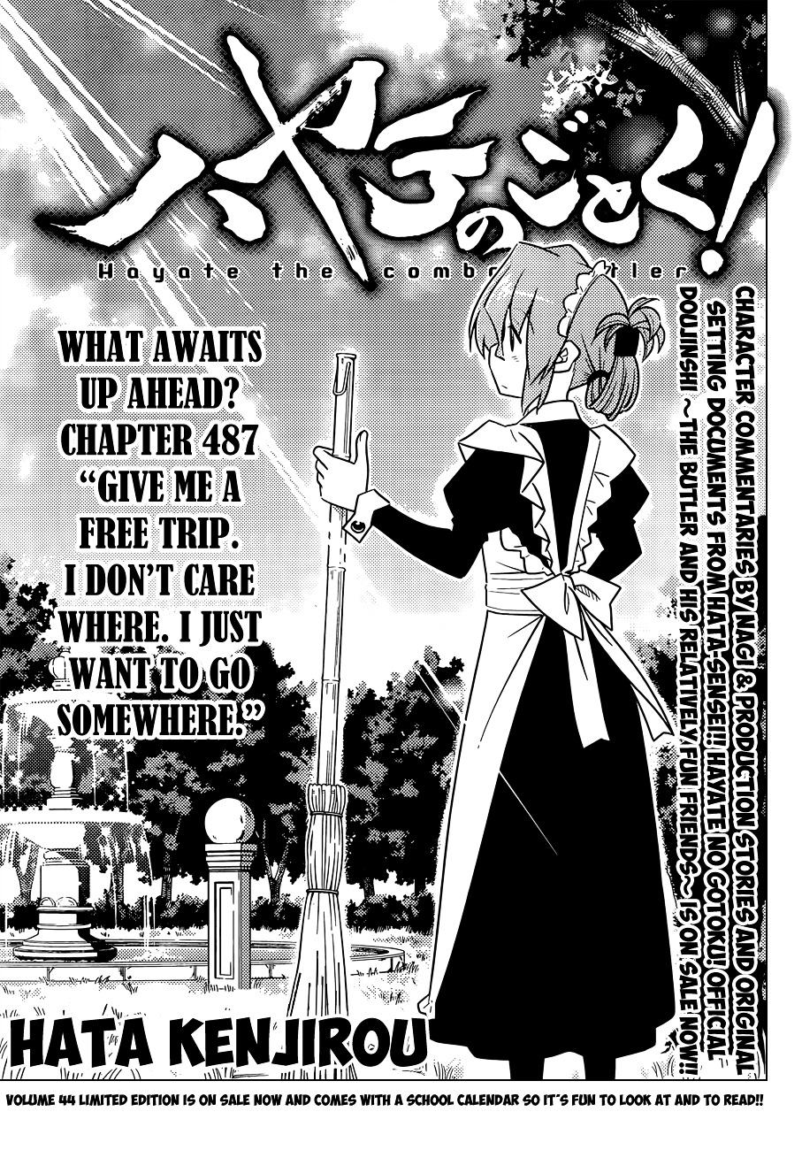 Hayate no Gotoku! Chapter 487 page 2 - Chapter 487 : Give Me a Free Trip. I Don't Care Where. I Just Want to Go Somewhere.