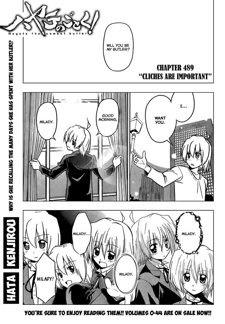 Hayate no Gotoku! Chapter 489 page 3 - Chapter 489 : Cliches are Important