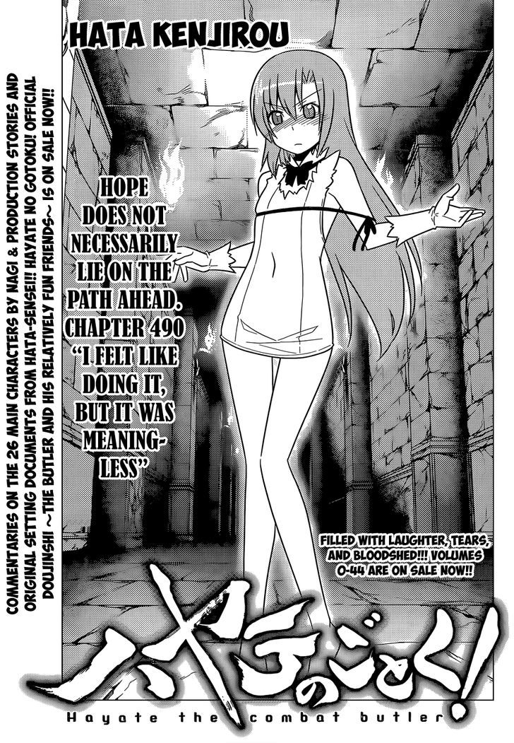 Hayate no Gotoku! Chapter 490 page 2 - Chapter 490 : I felt like doing it, but it was meaningless