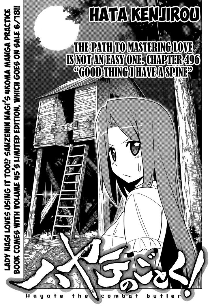 Hayate no Gotoku! Chapter 496 page 2 - Chapter 496 : Good Thing I Have a Spine