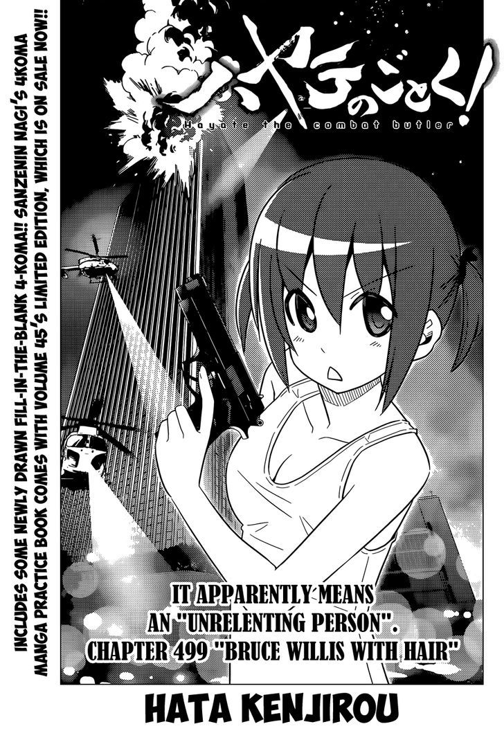 Hayate no Gotoku! Chapter 499 page 2 - Chapter 499 : Bruce Willis with Hair