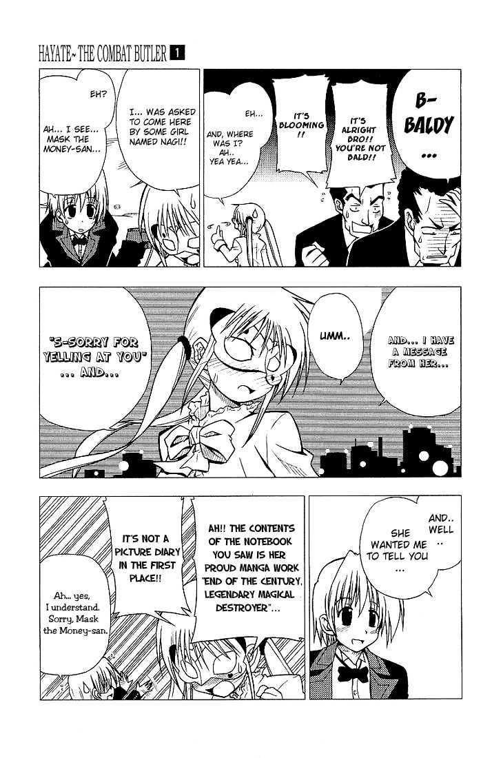 Hayate no Gotoku! Chapter 5 page 11 - Chapter 5 : Even Though You Will Be A New Type, The More You Open Your Mouth, The More Likely You Are To Put Your Foot In It