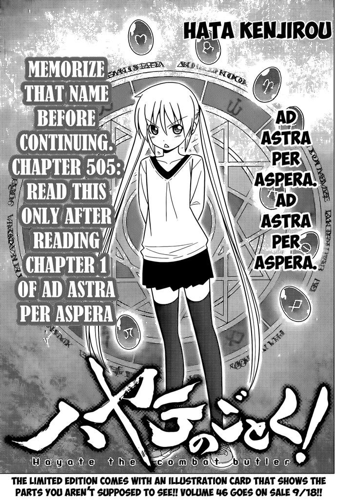Hayate no Gotoku! Chapter 505 page 2 - Chapter 505 : Read this only after reading Chapter 1 of Ad Astra Per Aspera